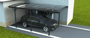 carport en aluminium 15m2, abri voiture 5x3 m anthracite