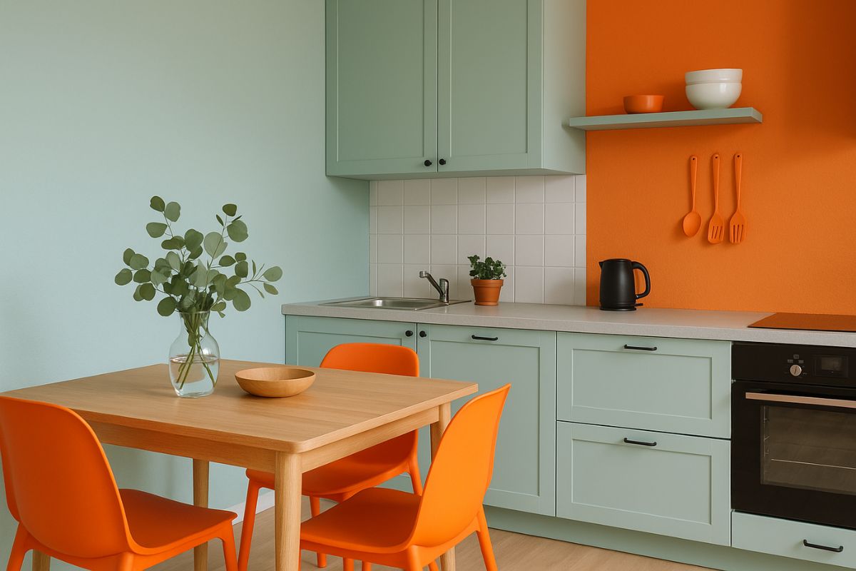 couleur complémentaire vert d'eau