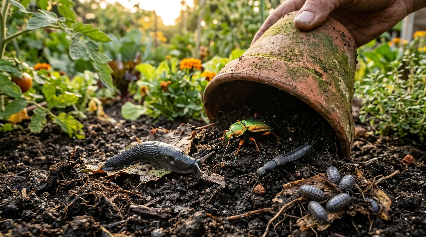 Mon voisin retourne toujours un pot en terre cuite près de ses courgettes le soir et ce n'est pas pour les protéger du froid